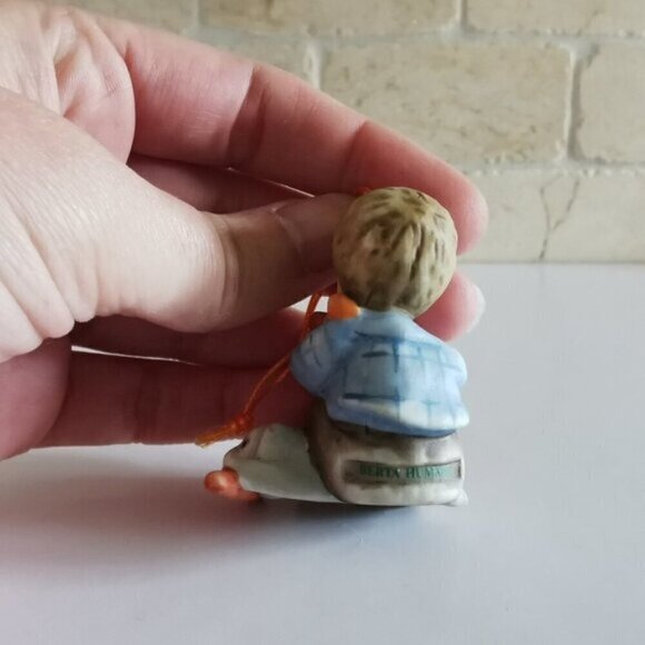 Sharing Christmas Sweets Berta Hummel Christmas Ornament Goebel Cute Kid Puppy - Picture 4 of 5